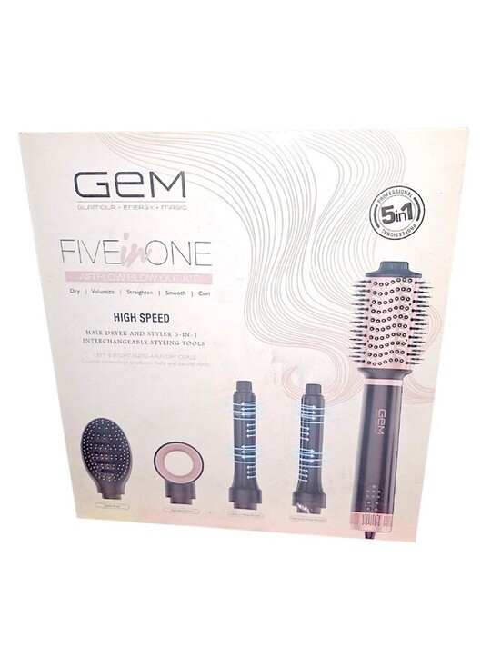 Other - Gem 5 In 1 Air Flow Blow Out Kit Interchangeable Styling Tools NEW Open Box